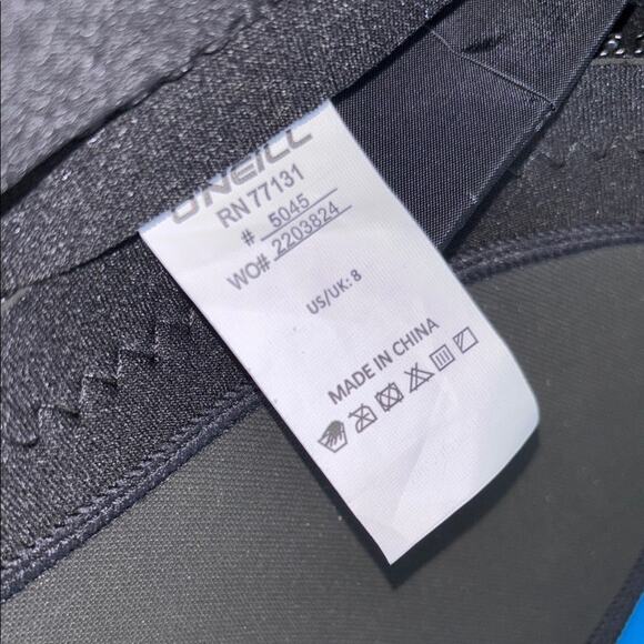 Kids Size 8 O'Neill Black/Blue Rash Guard - Picture 5 of 7